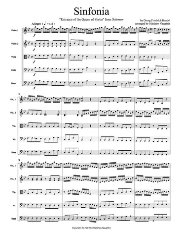 "Entrance of the Queen of Sheba" Sinfonia from "Solomon" (G. F. Handel)