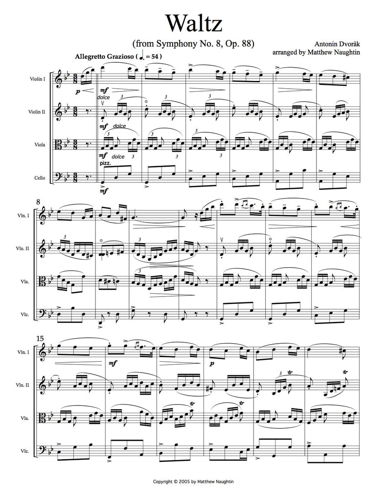 Waltz from Symphony No. 8 (Antonin Dvoràk) | Matt Naughtin