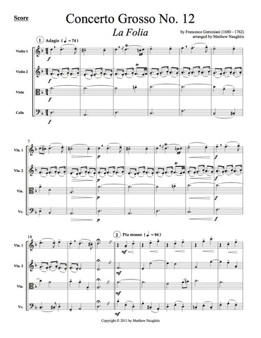 Concerto Grosso No. 12 "La Folia" (Francesco Geminiani)