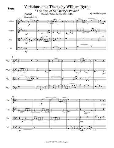 Variations on a Theme by William Byrd "The Earl of Salisbury's Pavan" (Matthew Naughtin)