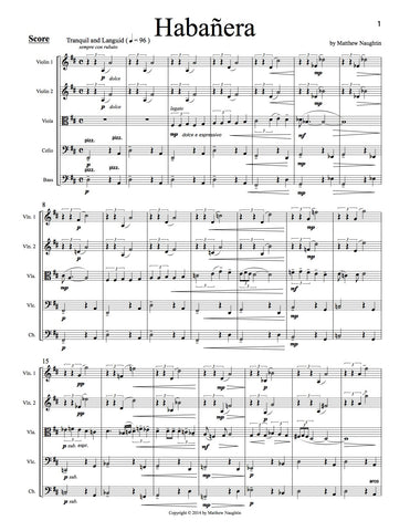 Habañera for String Orchestra (Matthew Naughtin)